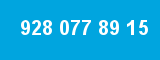 928 077 89 15 928 077 89 15